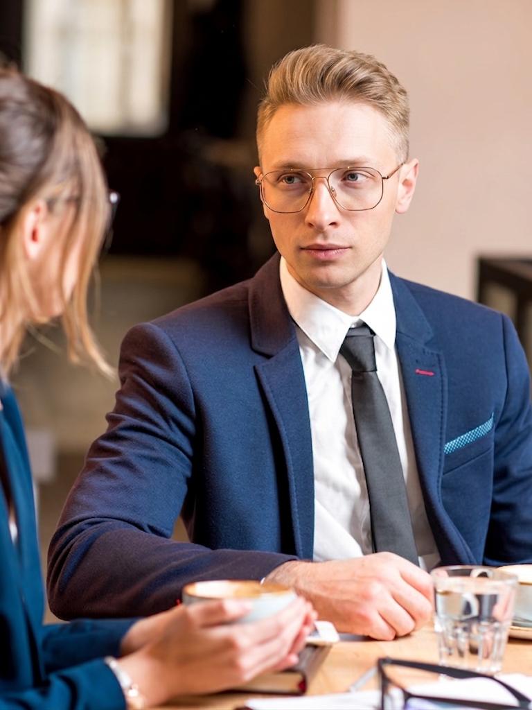 Krzysztof Tubek z SaleMates na spotkaniu z klientem B2B